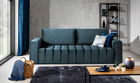 Canapea extensibila 3 locuri ELTAP, Laz05, Lazaro, 247x97x92 cm, lemn/poliester, albastru