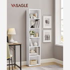 Corp biblioteca cu 6 rafturi, Vasagle, Scandinavian, 40x24x178.5 cm, PAL, alb