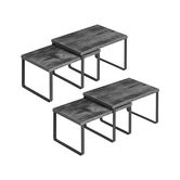 Set 4 suporturi condimente/rafturi de bucatarie, Songmics, Spices, 29.7x19.5x15.5 cm, PAL/otel, maro