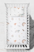 Set cearceaf de pat pentru copii, Abc, Wheeppo, Bumbac Ranforce
