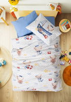 Lenjerie de pat pentru copii, Seaman - Blue, Cotton Box, Bumbac Ranforce