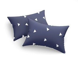 Set 2 fete de perna, Üçgen - Blue, Eponj Home, 65% bumbac/35% poliester