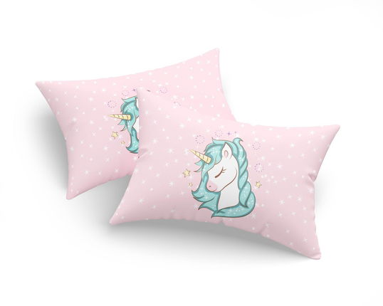 Set 2 fete de perna, Unicorn Dreams - Pink, Eponj Home, 65% bumbac/35% poliester