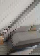 Set de pat pentru o persoana (cearceaf cu elastic si perna) 2 piese, Road Potlu - Brown, EnLora Home, 70% bumbac/30% poliester