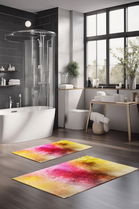 Set covorase de baie, Cartwright, CT-5011, Poliester, Multicolor