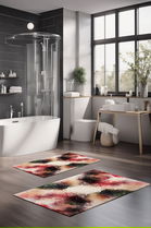 Set covorase de baie, Cartwright, CT-5013, Poliester, Multicolor