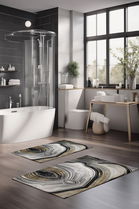 Set covorase de baie, Cartwright, CT-5025, Poliester, Multicolor