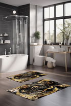 Set covorase de baie, Cartwright, CT-5047, Poliester, Multicolor