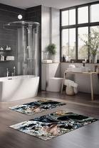 Set covorase de baie, Cartwright, CT-5048, Poliester, Multicolor