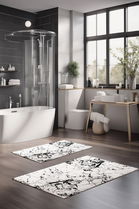 Set covorase de baie, Cartwright, CT-5060, Poliester, Multicolor