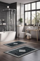 Set covorase de baie, Cartwright, CT-5068, Poliester, Multicolor