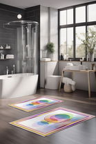 Set covorase de baie, Cartwright, CT-5094, Poliester, Multicolor
