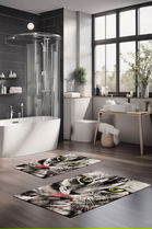 Set covorase de baie, Cartwright, CT-5107, Poliester, Multicolor