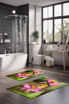 Set covorase de baie, Cartwright, CT-5117, Poliester, Multicolor