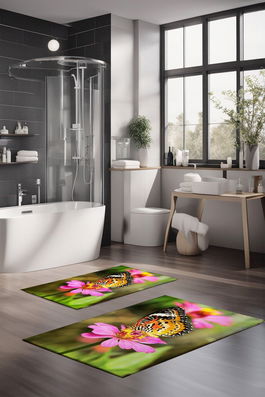 Set covorase de baie, Cartwright, CT-5117, Poliester, Multicolor