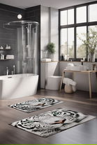 Set covorase de baie, Cartwright, CT-5118, Poliester, Multicolor