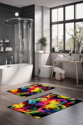 Set covorase de baie, Cartwright, CT-5150, Poliester, Multicolor