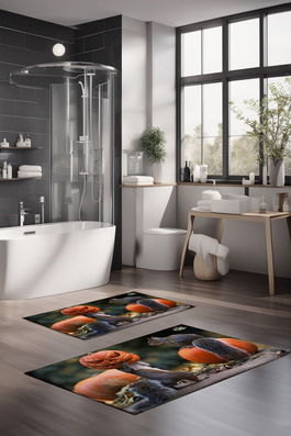Set covorase de baie, Cartwright, CT-5151, Poliester, Multicolor