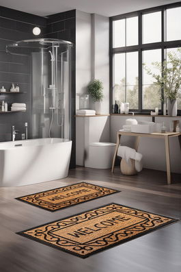 Set covorase de baie, Cartwright, CT-5154, Poliester, Multicolor