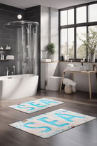 Set covorase de baie, Cartwright, CT-5191, Poliester, Multicolor
