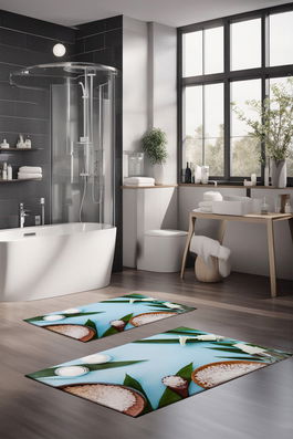 Set covorase de baie, Cartwright, CT-5194, Poliester, Multicolor