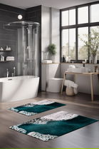Set covorase de baie, Cartwright, CT-5195, Poliester, Multicolor