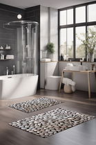 Set covorase de baie, Cartwright, CT-5197, Poliester, Multicolor