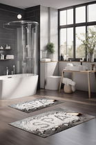 Set covorase de baie, Cartwright, CT-5201, Poliester, Multicolor
