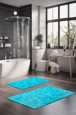 Set covorase de baie, Cartwright, CT-5204, Poliester, Multicolor