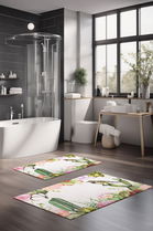 Set covorase de baie, Cartwright, CT-5208, Poliester, Multicolor