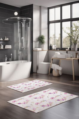 Set covorase de baie, Cartwright, CT-5212, Poliester, Multicolor
