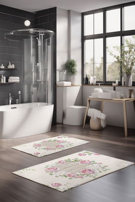 Set covorase de baie, Cartwright, CT-5221, Poliester, Multicolor