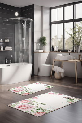 Set covorase de baie, Cartwright, CT-5222, Poliester, Multicolor