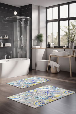 Set covorase de baie, Cartwright, CT-5240, Poliester, Multicolor
