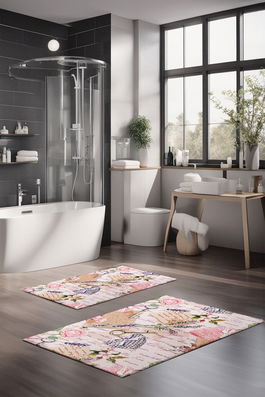 Set covorase de baie, Cartwright, CT-5247, Poliester, Multicolor