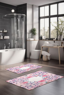 Set covorase de baie, Cartwright, CT-5248, Poliester, Multicolor