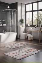 Set covorase de baie, Cartwright, CT-5252, Poliester, Multicolor