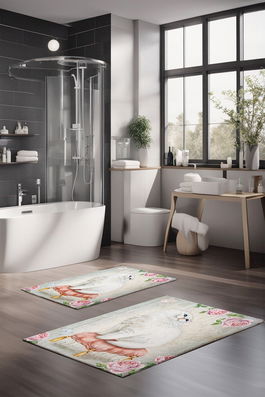 Set covorase de baie, Cartwright, CT-5258, Poliester, Multicolor