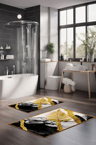 Set covorase de baie, Cartwright, CT-5267, Poliester, Multicolor