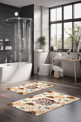 Set covorase de baie, Cartwright, CT-5270, Poliester, Multicolor