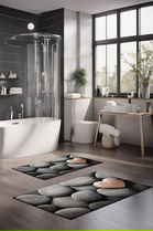 Set covorase de baie, Cartwright, CT-5277, Poliester, Multicolor