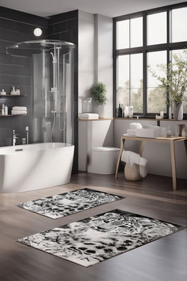 Set covorase de baie, Cartwright, CT-5286, Poliester, Multicolor