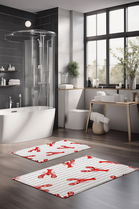 Set covorase de baie, Cartwright, CT-5289, Poliester, Multicolor
