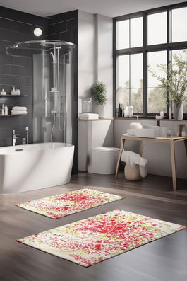 Set covorase de baie, Cartwright, CT-5298, Poliester, Multicolor