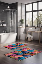Set covorase de baie, Cartwright, CT-5307, Poliester, Multicolor