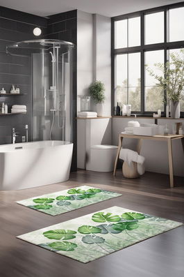 Set covorase de baie, Cartwright, CT-5310, Poliester, Multicolor