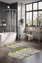 Set covorase de baie, Cartwright, CT-5315, Poliester, Multicolor