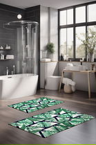 Set covorase de baie, Cartwright, CT-5322, Poliester, Multicolor