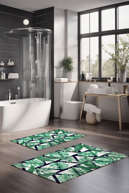 Set covorase de baie, Cartwright, CT-5322, Poliester, Multicolor