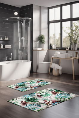 Set covorase de baie, Cartwright, CT-5323, Poliester, Multicolor